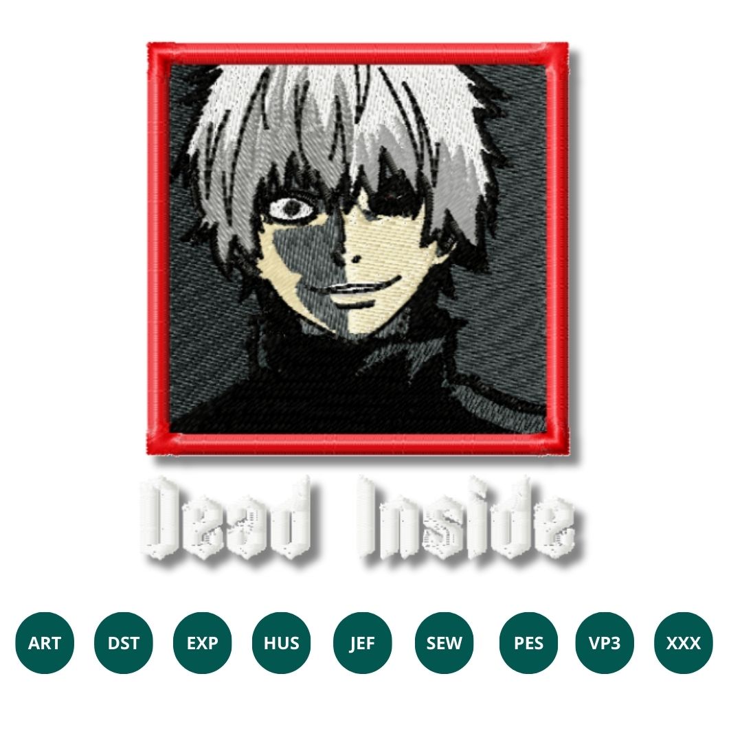 Ken Kaneki Dead Inside Embroidery Design – Tokyo Ghoul Aesthetic