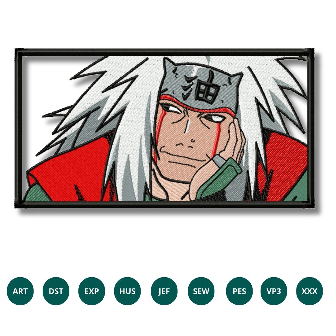 Jiraiya Embroidery Design – The Legendary Sannin