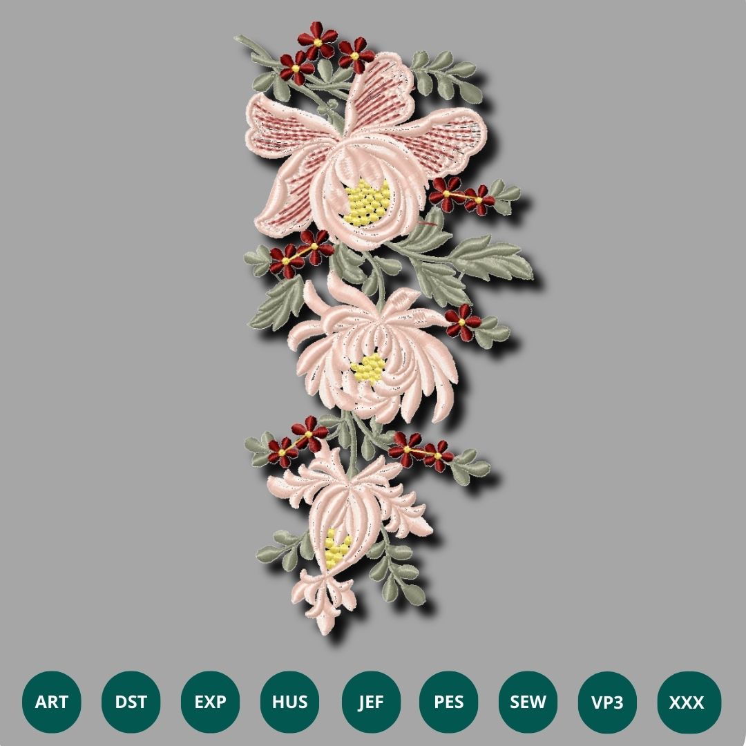 Floral Embroidery Design – Elegant & Timeless Stitching