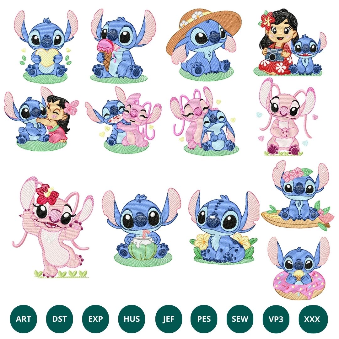 Stitch Embroidery Design Collection – Playful & Adorable Characters