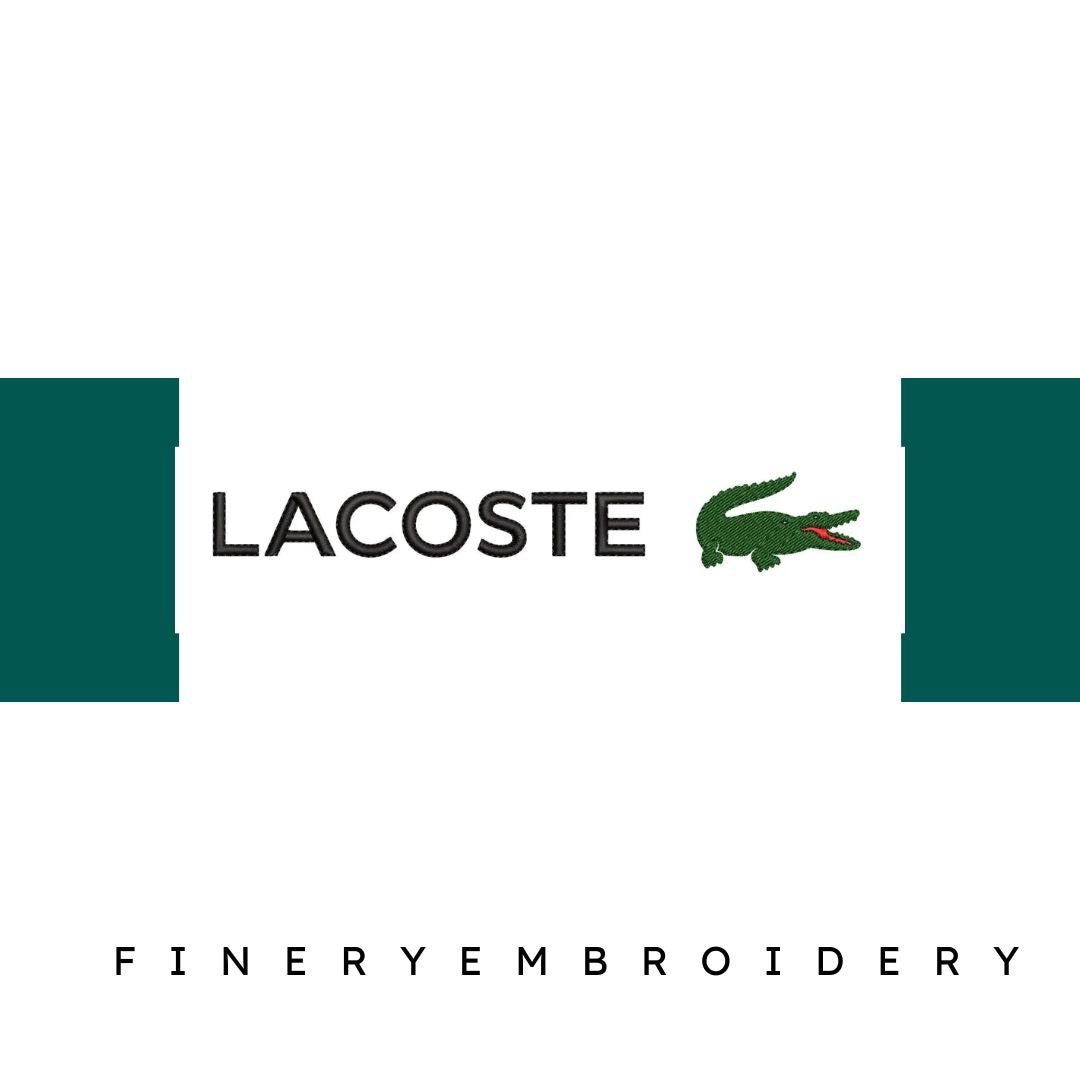 Lacoste Logo Embroidery Design – High-Quality Machine Stitching